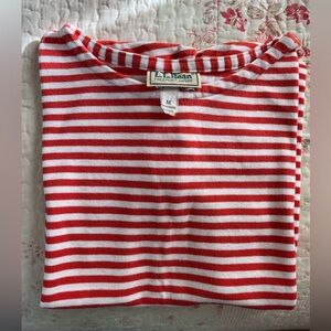Vintage L.L. Bean Red/White Striped Top